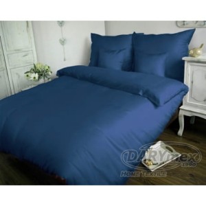 Pościel satynowa jednobarwna 160cmx200cm chabrowa 