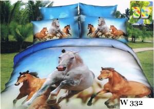 Komplet pościeli satyna bawełniana reaktywna, 6-części 200x220 W 332