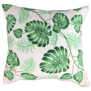 Poszewka bawełniana 40x40 178a liście zielone Monstera gałązki palmy obustronna 100% bawełna