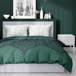 Pościel satynowa  3497 B Glamour zielona szara ornamenty orientalna Home Satin