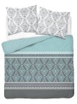 Pościel flanelowa 220x200cm. 3646 B Glamour ornamenty miętowa szara Flanela Home 1