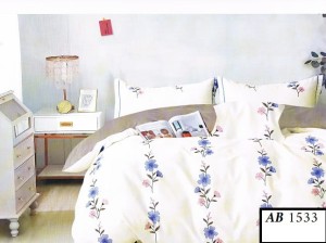 Komplet pościeli 200x220, 3-części  bawełna 100% satynowa   AB 1533