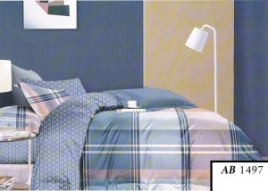 Komplet pościeli 200x220, 4-części  bawełna 100% satynowa z prześcieradłem  AB 1497