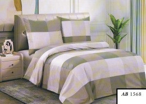 Komplet pościeli 180x200, 3-części  bawełna 100% satynowana  AB 1568