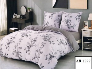 Komplet pościeli 180x200, 3-części  bawełna 100% satynowana  AB 1577