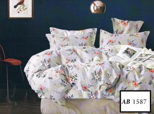 Komplet pościeli 200x220, 3-części  bawełna 100% satynowa   AB 1587