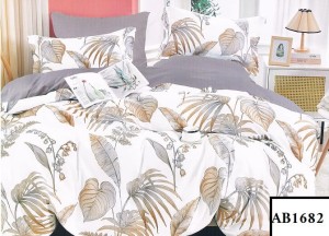 Komplet pościeli 200x220, 4-części 100% bawełna satyna  AB  1682
