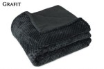 Koc/narzuta 160x200 mikrofibra/polar  grafit