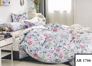 Komplet pościeli 180x200, 3-części  bawełna 100% satynowana  AB 1706 