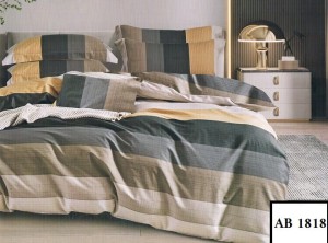 Komplet pościeli 200x220cm. 3-części  bawełna 100% satynowa   AB 1818 