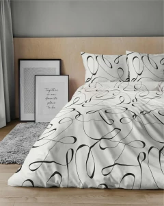 Pościel satynowa 180x200Ccm. Esy floresy beżowa 4819 A Home Satin 58