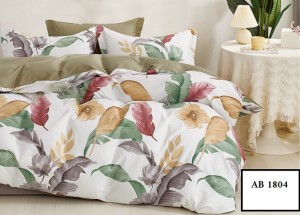Komplet pościeli 200x220cm. 3-części  bawełna 100% satynowa   AB 1804