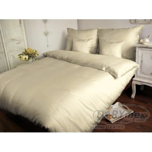 Pościel satynowa jednobarwna 160x200  kremowa