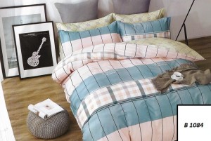 Komplet pościeli 200x220, 3-części 100% bawełna satyna    B 1084