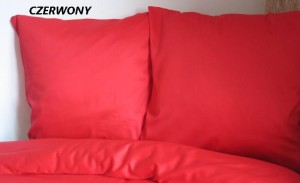 Pościel satynowa jednobarwna 160x200 czerwona